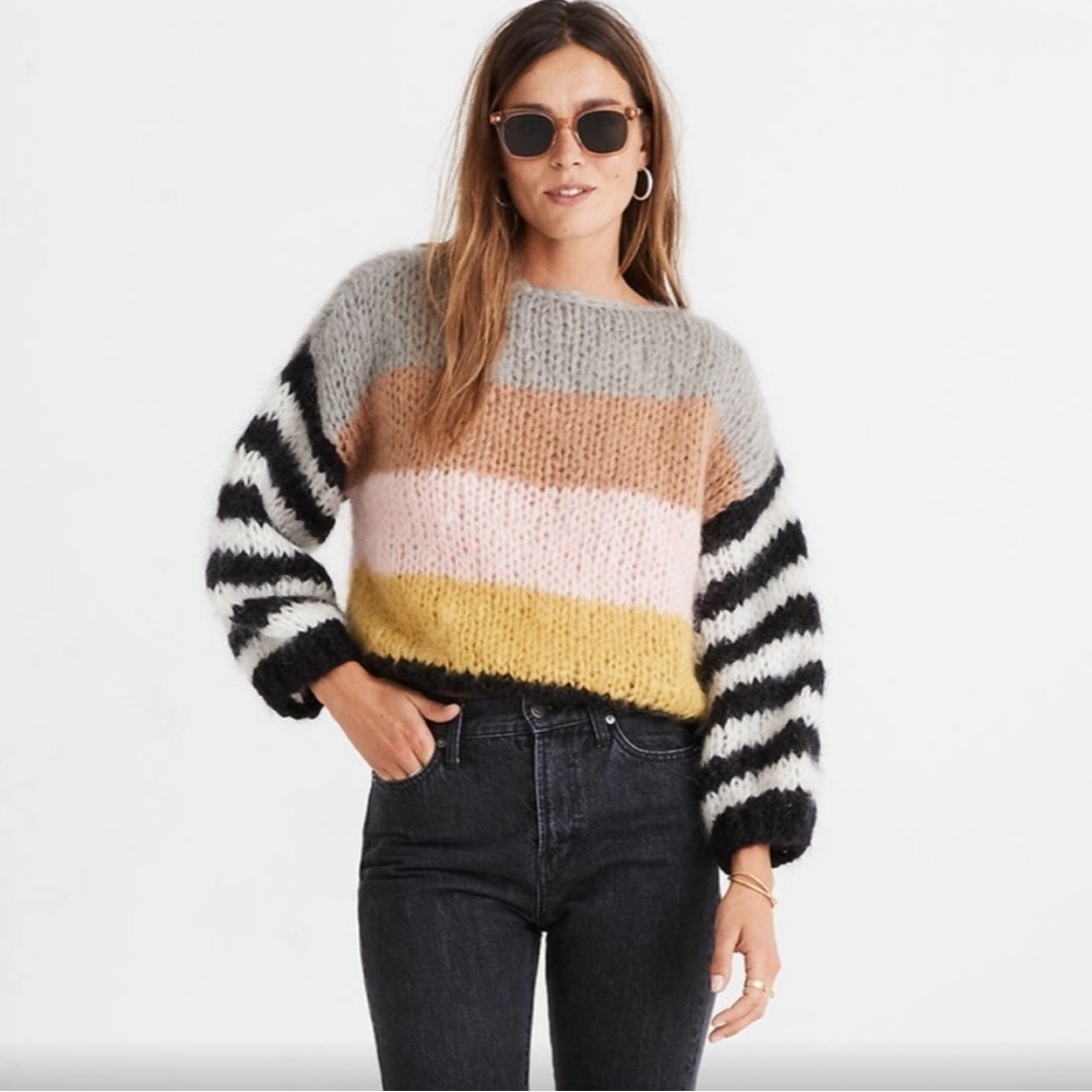 Madewell x Maiami Striped Big Sweater